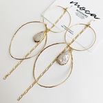 〈ピアス〉curve hoop×shell