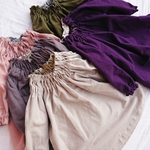 No.10 ♡秋冬のあったか可愛い♡コットンネルのギャザースモック 80㎝～120㎝