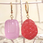 ドロップCandyピアス:) ぶどう・いちご味