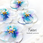 アビスパープル❁﻿ 冬花 ~フラワーピアス~
