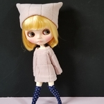 ブライスあったかワンピース.リカちゃんブライスの洋服(着せ替え服)