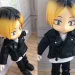 再販*黒のライダージャケット オビツ11