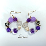 パープルリース✺ピアス＆イヤリング