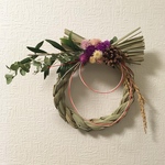 しめ縄　しめ縄リース　ハンドメイド　お正月飾り