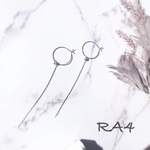 シルバーフープのクリスタルピアス