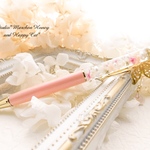 【パール♥ハーバリウムボールペン】*Butterfly pearl*【メタリックライトピンク】再販