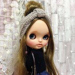ニットリボンターバン　ネオブライス＊ベージュ