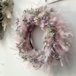 flower wreath : fluffy purple　ふわふわリース