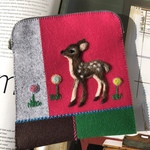🦌felt  de patchwork子鹿のポーチ🦌