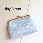 【sale】がま口コンパクトポーチ＊tiny flower