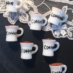 2個　coffeeコーヒーカップ　チャーム　パーツ