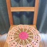 【送料無料】お花の座布団　円座