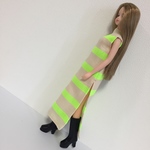 ジェニーサイズ スリット入りロングワンピース