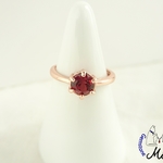 ガーネット 925製 ピンクゴールドメッキ 💍 リング