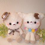編みぐるみオーダー品☆くまくん&わんちゃんmotisiba様ありがとうございます。