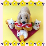 【受注製作】 俵ねずみちゃん集合！ ダックス☆羊毛フェルト