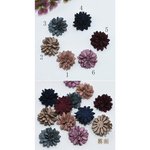 C011-3   12個  花パーツクラフト レザー 全8色  3X【4ヶ】