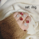 セットring〈ボルドー×ホワイトグレー〉