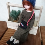 リカちゃん ニット風セットアップ(カーキー)