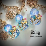 【King】おめかしゆきだるまのバックチャーム