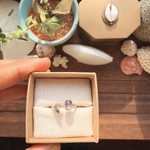 10〜12号【サイズ調整可】《silver925》bi-color tourmaline❤︎whale tail ring＊
