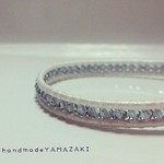 再販♡スワロフスキー3mm＊アクアマリンサテン＊ブレスレット（ラップブレスレット）