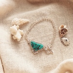 《silver925》chain bracelet❤︎sleeping beauty turquoise