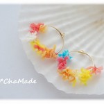 【お気に入り♡10000記念】トロピカルカラー の　毛糸　イヤリング or　ピアス