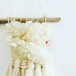 白い色々羊毛のhanging 小Ⅱ
