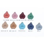 送料無料 20個 アクリルチャーム 花びら 1穴 24×26mm 全9色【20ヶ】 A2172-5