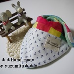 【感謝Sale！！】８重ガーゼのバンダナ型スタイ　きれいめマリン⚓️