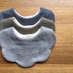  <happy bag> ”” moku moku  ””  stripe 無地 3枚set  babyスタイ　