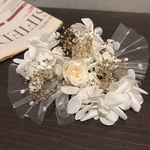 ドライフラワーヘアアクセサリー　ブライダル　髪飾り　ヘッドパーツ　結婚式　成人式