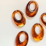 【4pcs brown color】マーブルアクリルパーツ