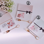 ③番 ピンクのテディbearのケーキプレート