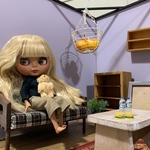 ブライス ドールハウス パープルなお部屋