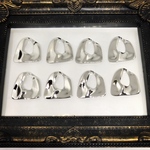 送料無料／シルバーメタル不規則三角パーツ  21✖️22mm  8pcs   S914番