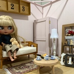 ブライス ドールハウス ピンクのお部屋
