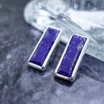ラピスラズリのスクエアピアス