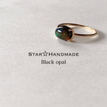 再入荷◈冬の新作◈ブラックオパール☆ゴールドカラーリング Sv925