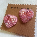 umiumimi ハートのイヤリング（ピンク）