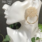 No.760💖パールと大ぶりフープのイヤリング