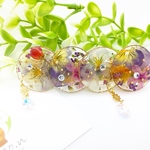 1点限定【New】丸がいっぱい ドライフラワー スワロフスキー ヘアクリップ