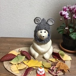 しろくま貯金箱   ねずみ帽
