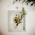 ユーカリとガーベラのアートフレーム