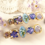 ブルーパープル紫陽花のお庭❤︎  バレッタ