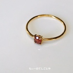 一月の誕生石☆*:.｡. 小さなガーネット一粒リング
