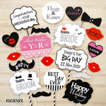 《20本セット》フォトプロップス 〜モノトーン×ピンク ウェディング〜＊結婚式