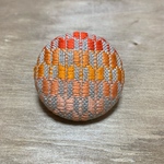 （受注生産）オレンジ🍊矢羽根のヘアゴム　こぎん刺し