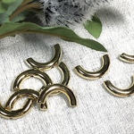 【6個】アクリル　ゴールド　半円棒　パーツ